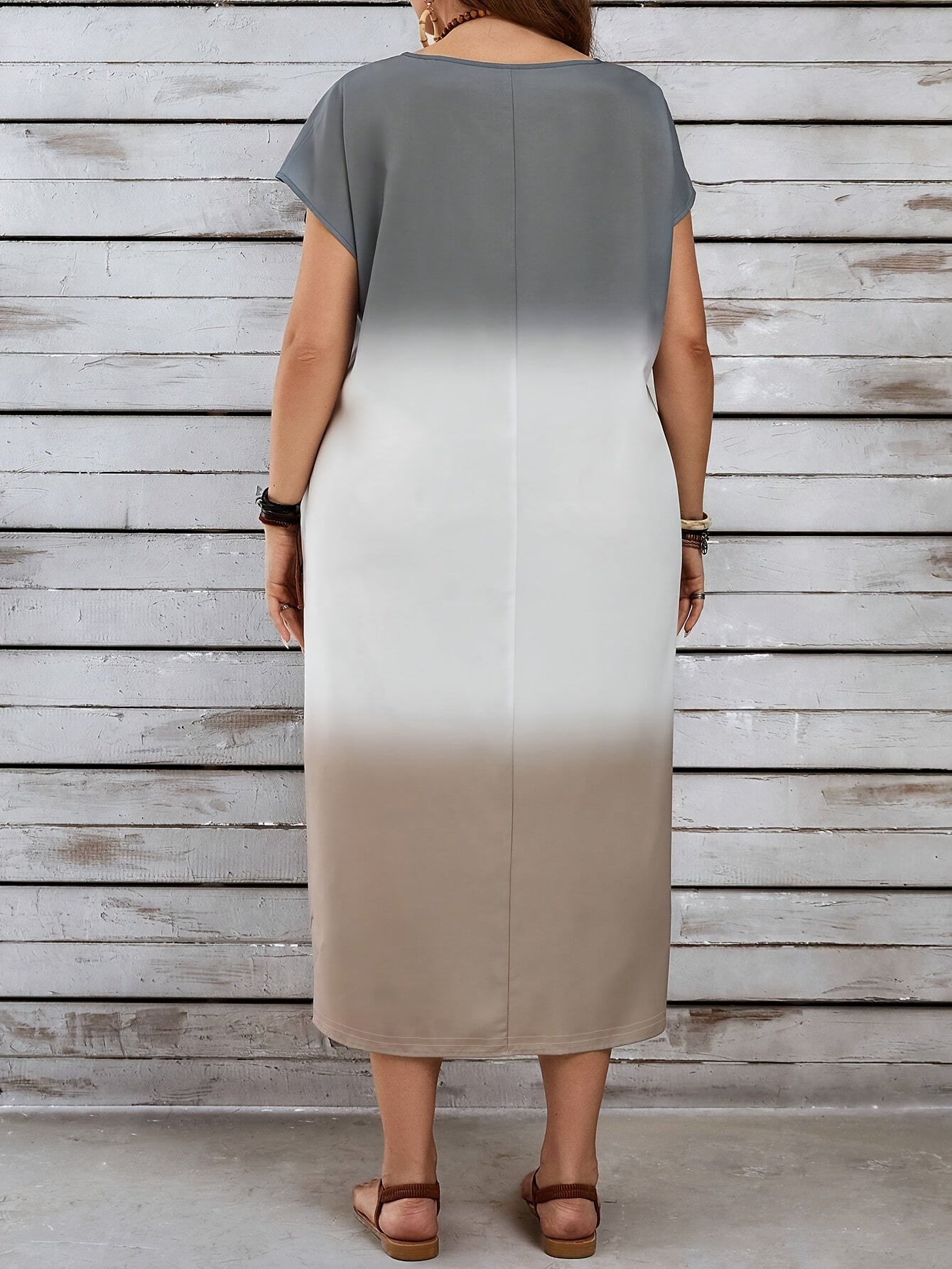 Randa | Elegant Big Sized Ombre Maxi Dress – Lightweight, Flowy & Comfortable