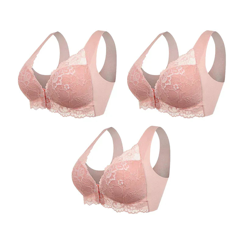 (PACK OF 3) Wireless Push-Up Bra with Front Closure