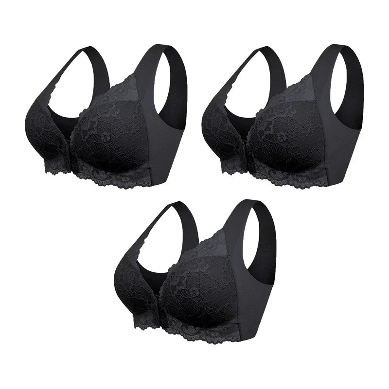 (PACK OF 3) Wireless Push-Up Bra with Front Closure