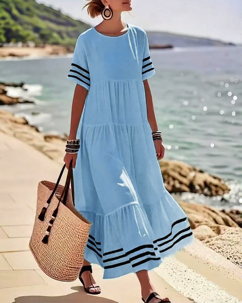 Sherilee | Relaxed Coastal Midi Dress – Breezy & Timeless