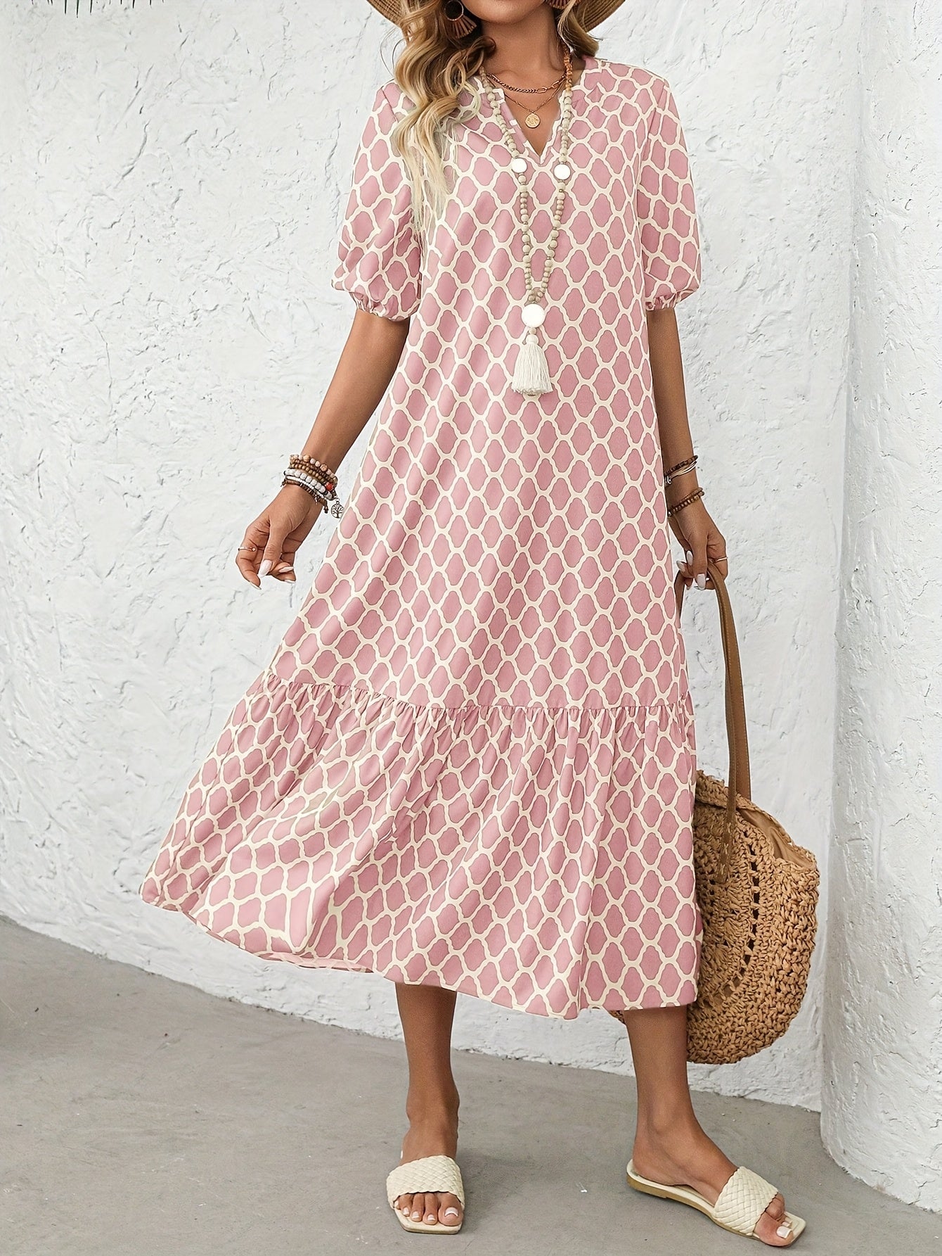 Terri | Elegant Ruffled Midi Dress