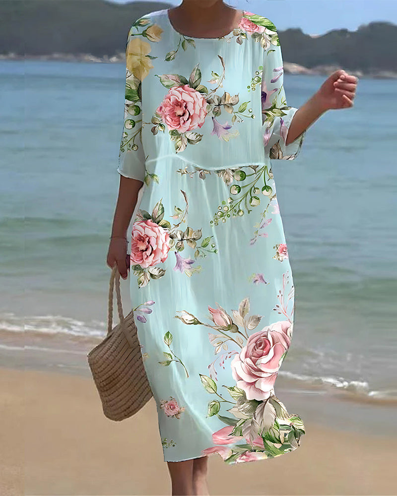 Yvonne | Floral Boho Kaftan Maxi Dress