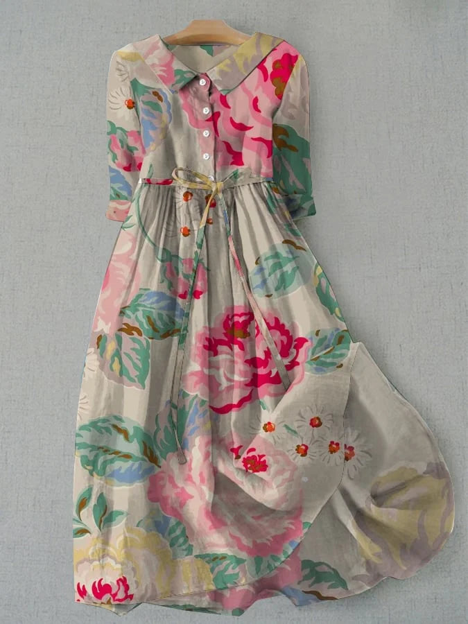 Livia | Elegant Floral Short Sleeve Dress