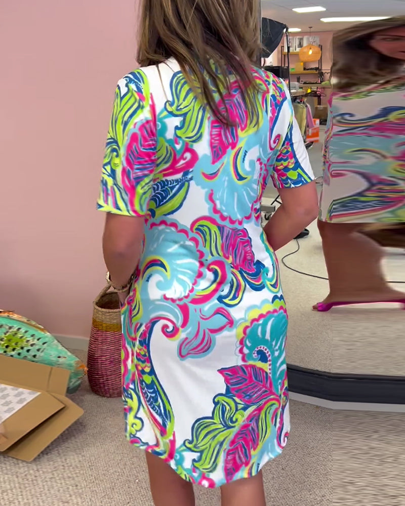 Patricia | Colourful Printed Dress – Flattering, Airy & Perfect for Summer