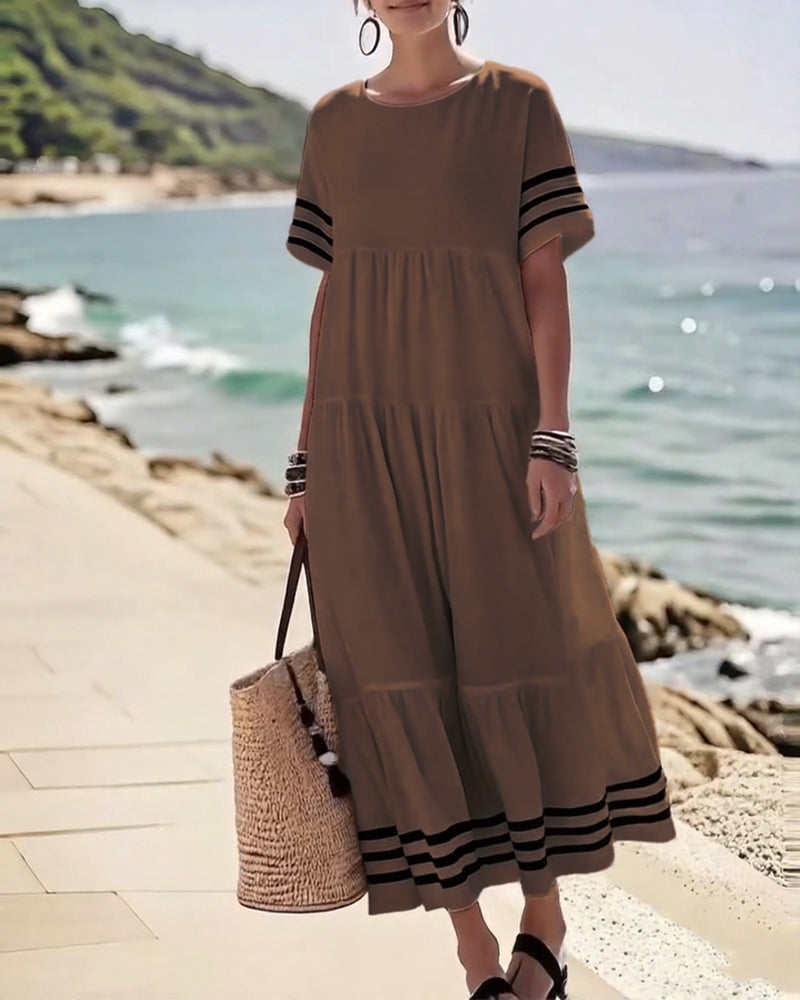 Sherilee | Relaxed Coastal Midi Dress – Breezy & Timeless