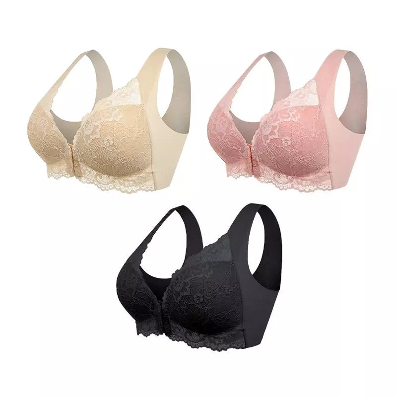 (PACK OF 3) Wireless Push-Up Bra with Front Closure