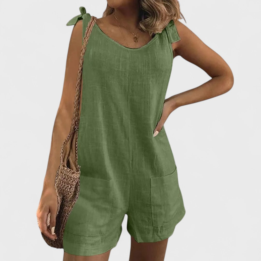 Debby | Jumpsuit with Shoulder Ties And Pockets