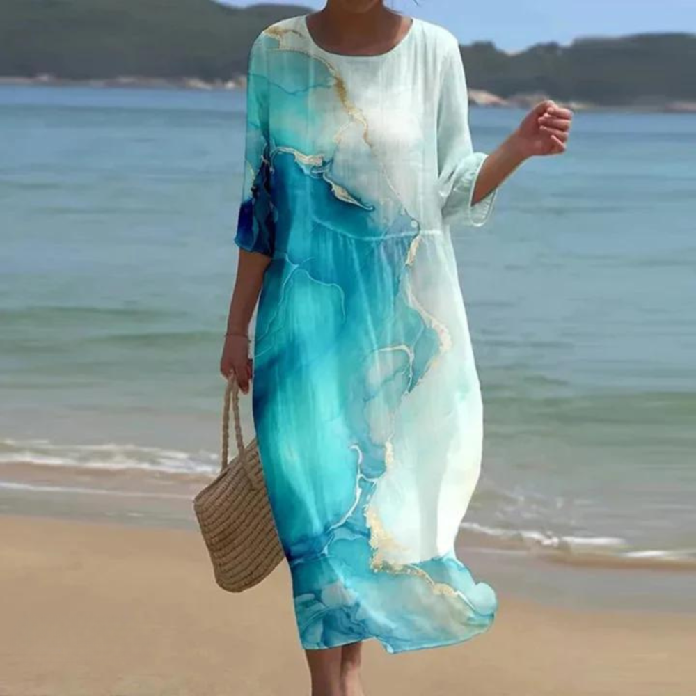 Yvonne | Floral Boho Kaftan Maxi Dress