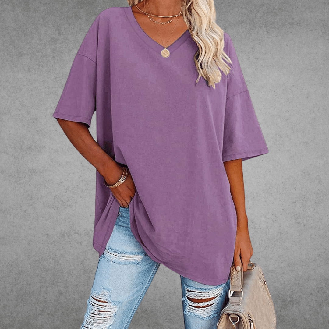 Kristy | Airy Comfortable V-neck T-shirt