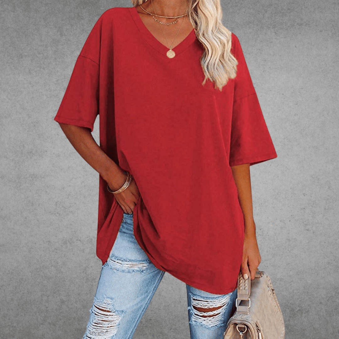 Kristy | Airy Comfortable V-neck T-shirt