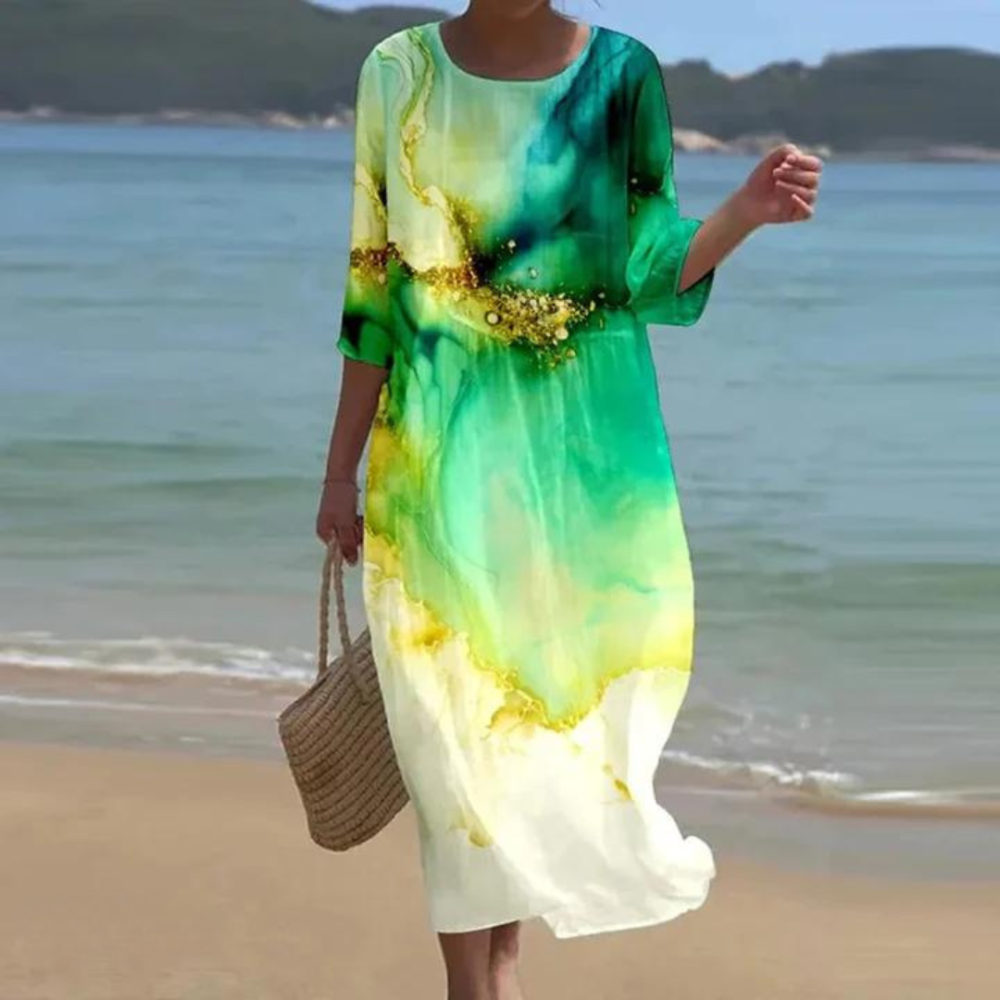 Yvonne | Floral Boho Kaftan Maxi Dress