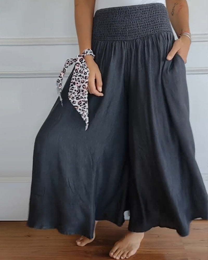 Caroline - Trendy Wide Leg Pants with High Waist