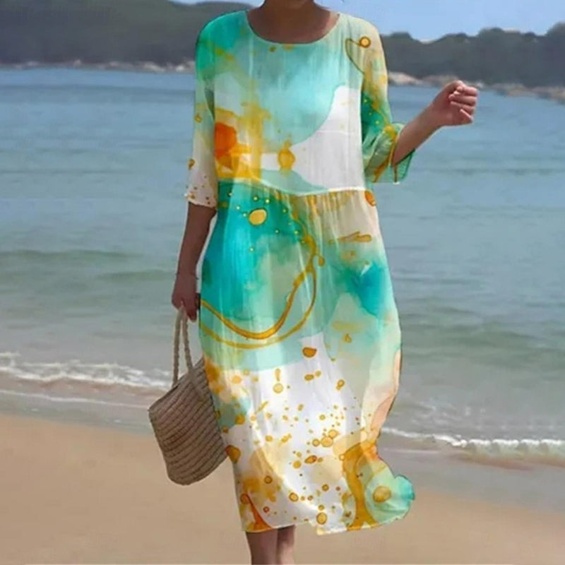 Yvonne | Floral Boho Kaftan Maxi Dress