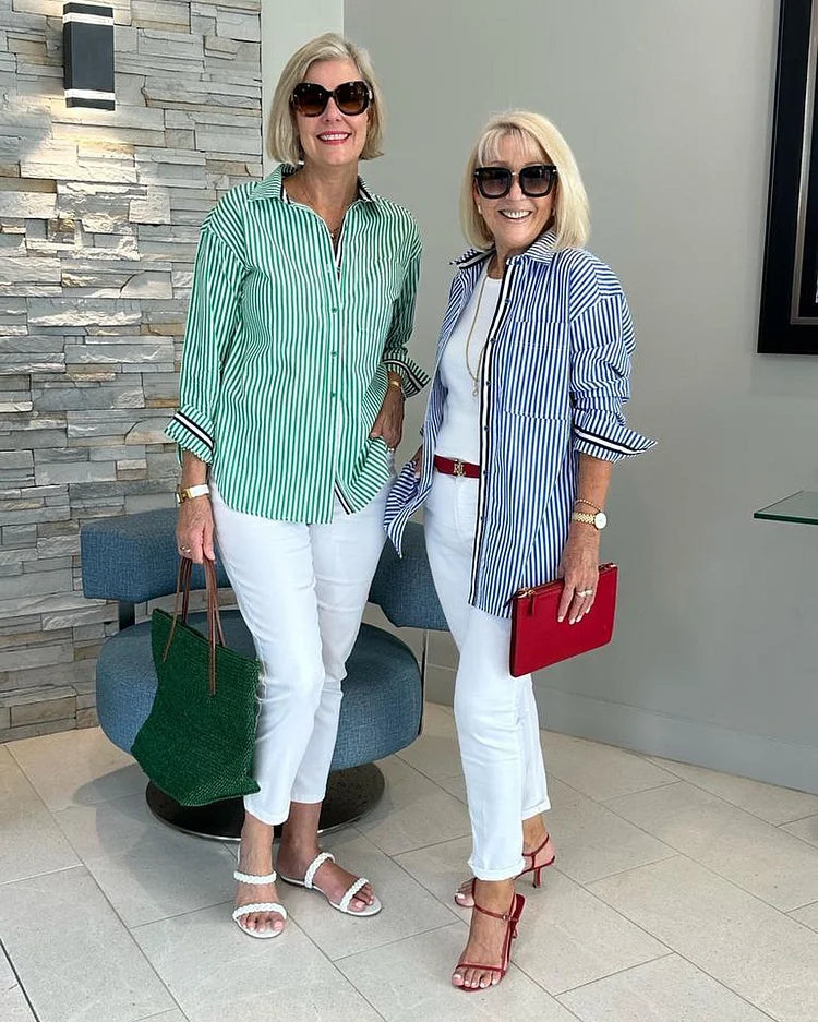 Darlene | Striped Button Down Shirt