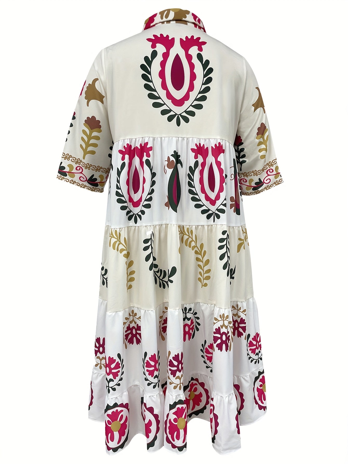 Isala | Graphic Floral Print Maxi Dress