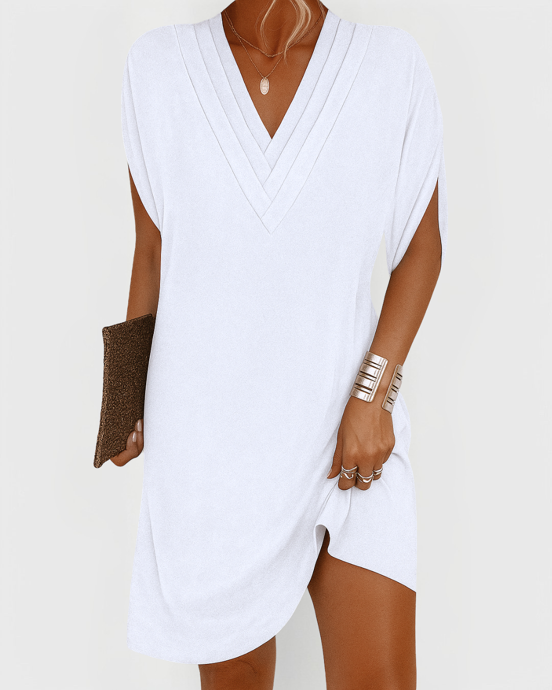 Suze | V-Neck Casual Mini Dress