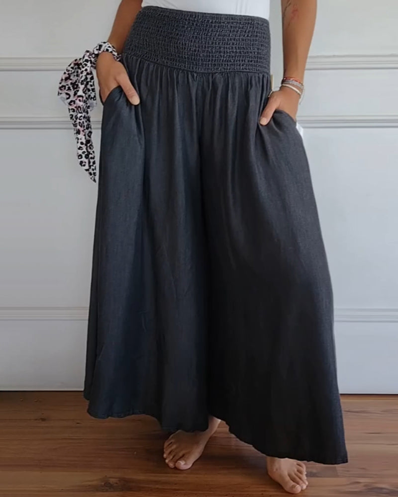 Caroline - Trendy Wide Leg Pants with High Waist