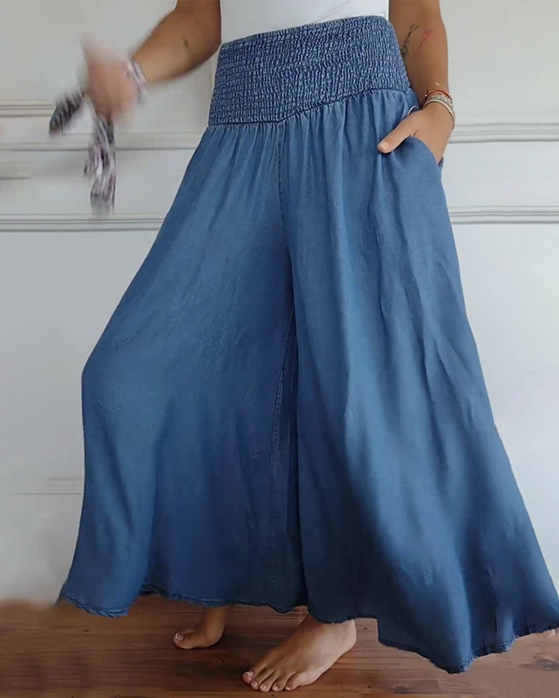 Caroline - Trendy Wide Leg Pants with High Waist