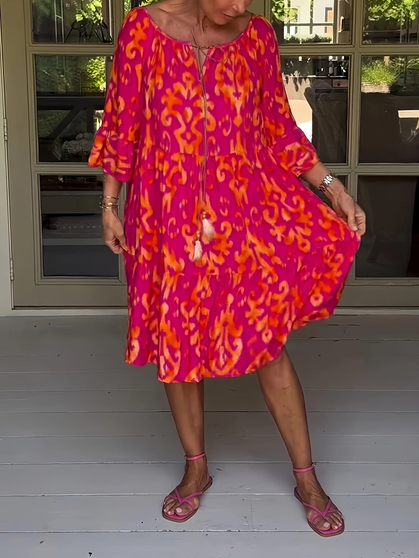 Jessy | Vibrant Abstract Dress – Light, Playful & Confident