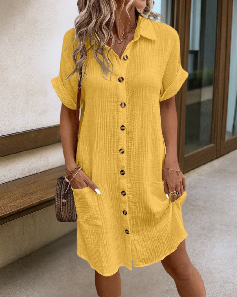 Rachael | Comfortable Buttoned Dress