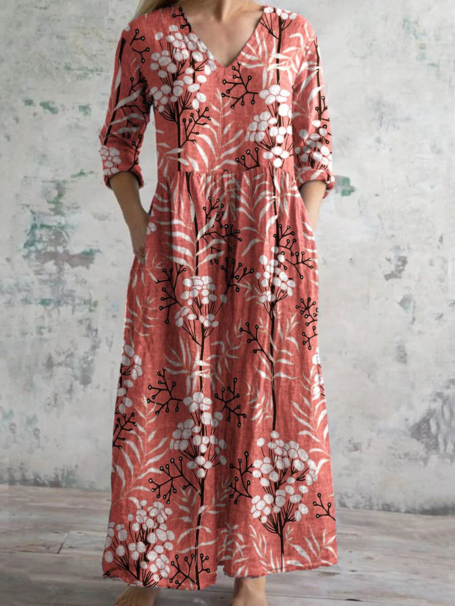 Frances | Retro Floral Maxi Dress