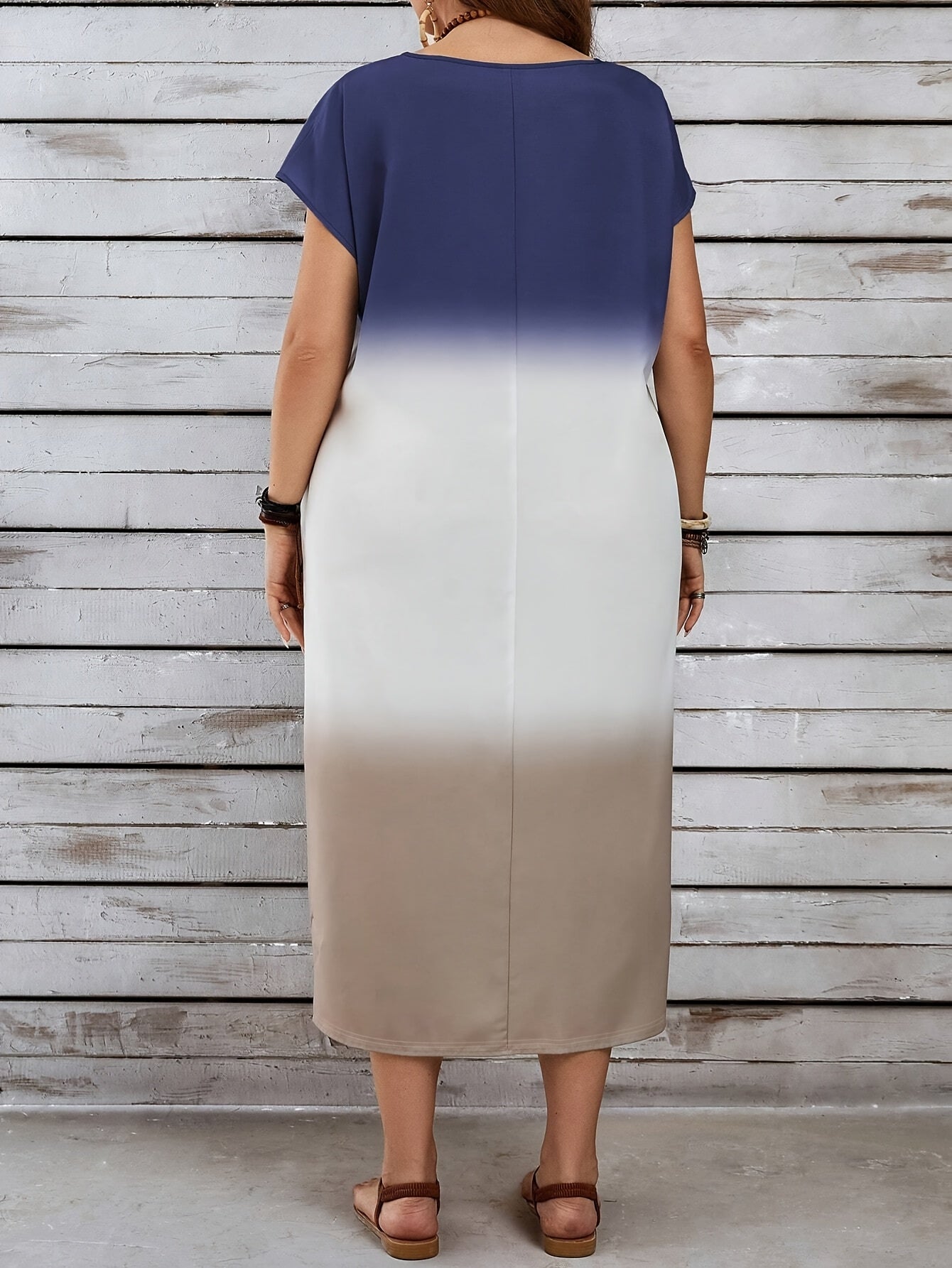 Randa | Elegant Big Sized Ombre Maxi Dress – Lightweight, Flowy & Comfortable