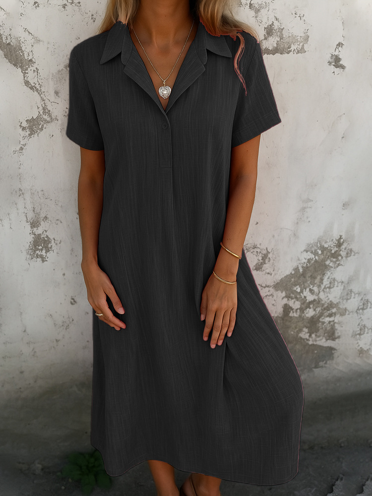 Jacky | Classic Midi Dress – Simple, Relaxed & Timeless