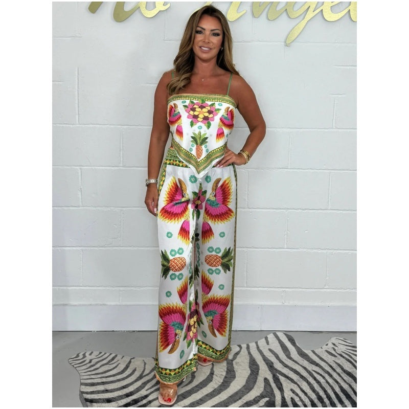 Sofia | Elegant Tropical Jumpsuit – Lightweight, Vibrant & Flattering