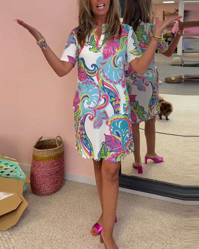 Patricia | Colourful Printed Dress – Flattering, Airy & Perfect for Summer