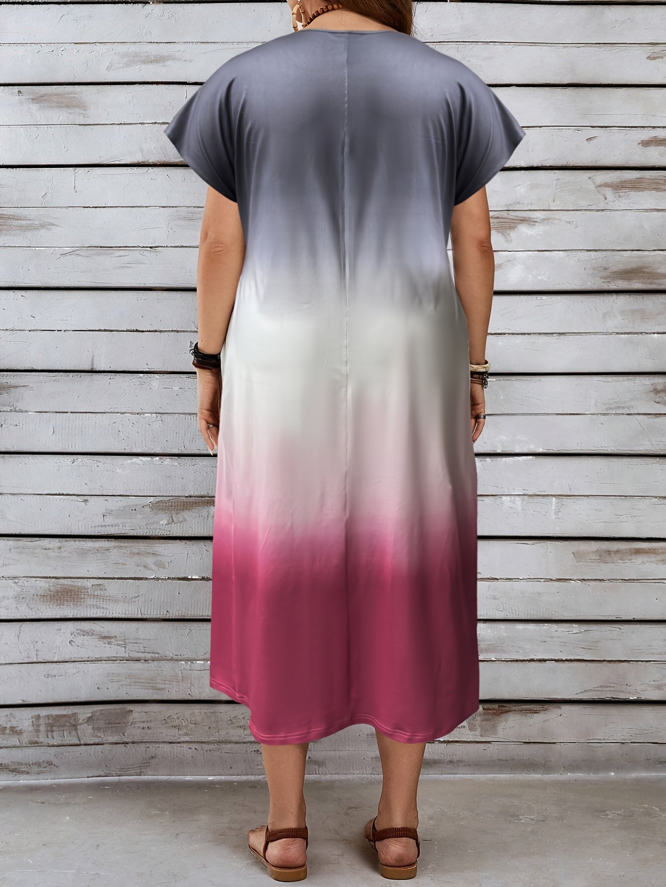 Randa | Elegant Big Sized Ombre Maxi Dress – Lightweight, Flowy & Comfortable