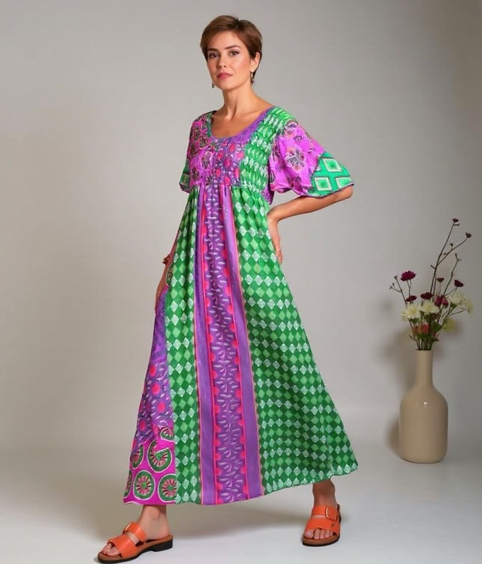 Clara | Timeless Bohemian Maxi Dress – Colourful & Flattering Design