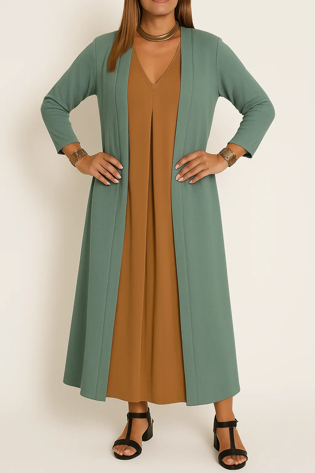 Susanne | Stylish Comfortable Maxi Dress + Free Cardigan