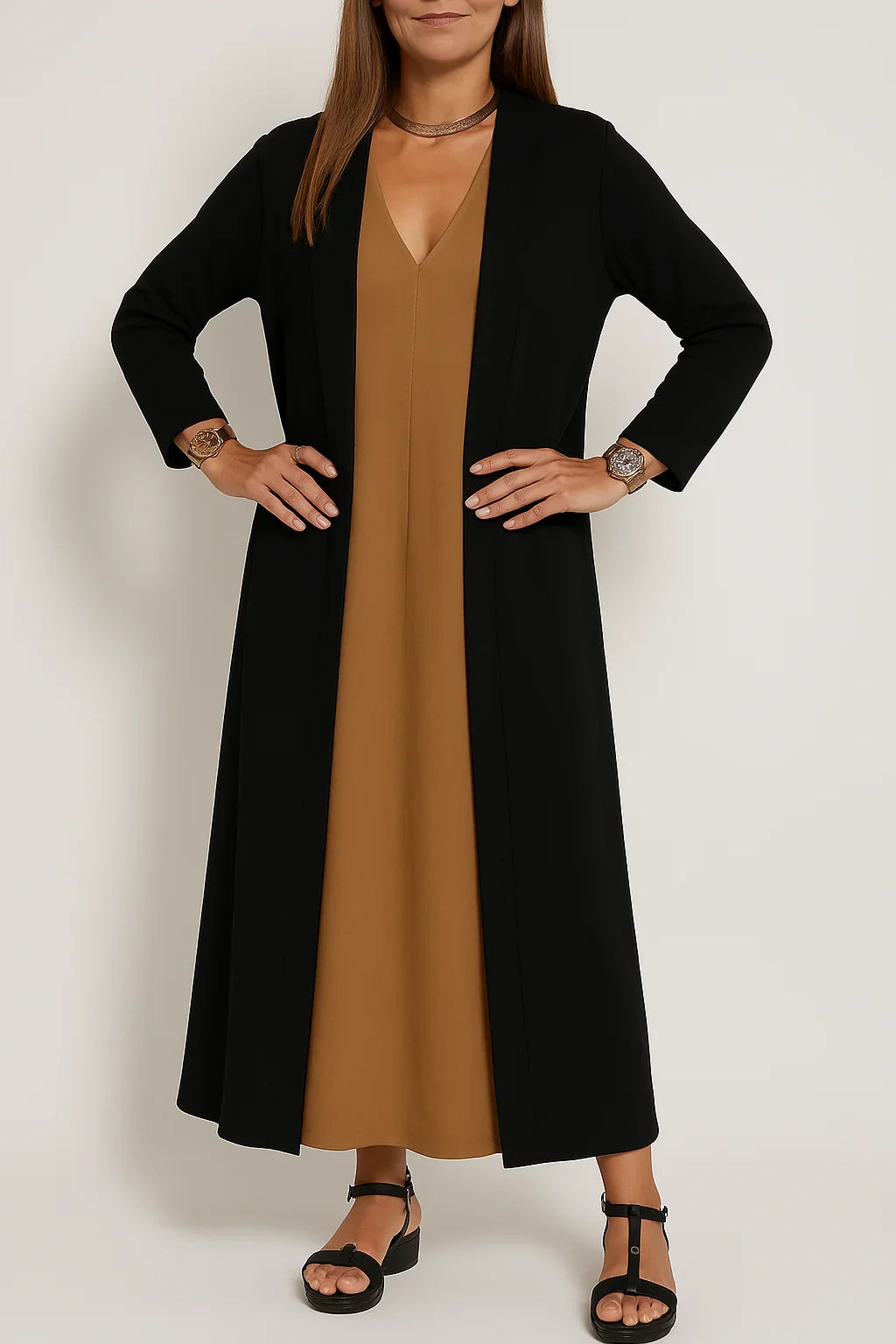 Susanne | Stylish Comfortable Maxi Dress + Free Cardigan
