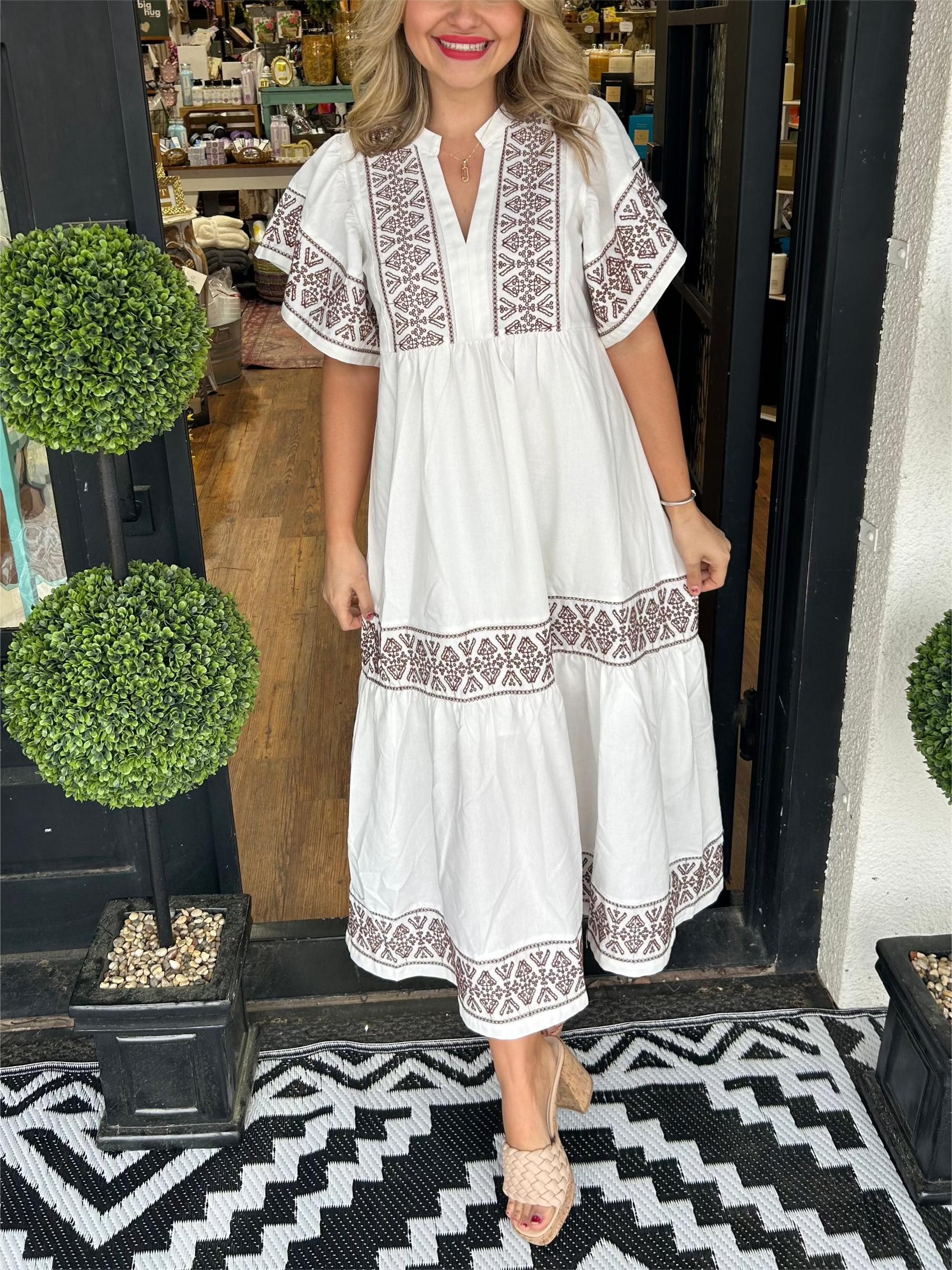 Julianna | V-Neck Boho Maxi Dress