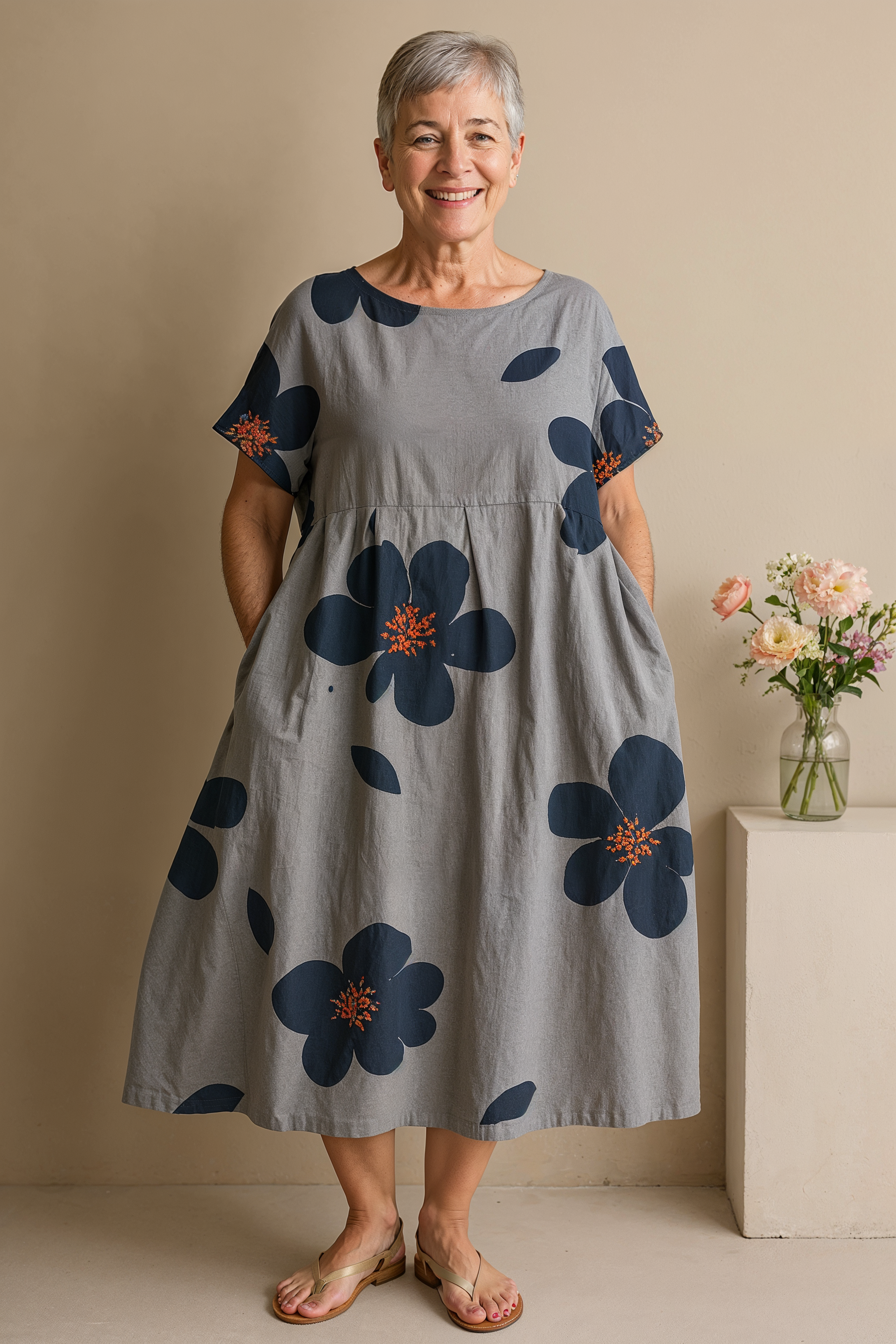 Dahlia | Elegant Floral Dress Airy, Colourful & Comfortable