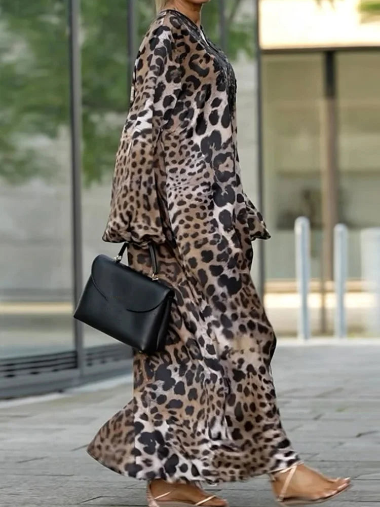 Leona | Elegant Animal Print Kaftan – Flowy, Bold & Effortlessly Chic