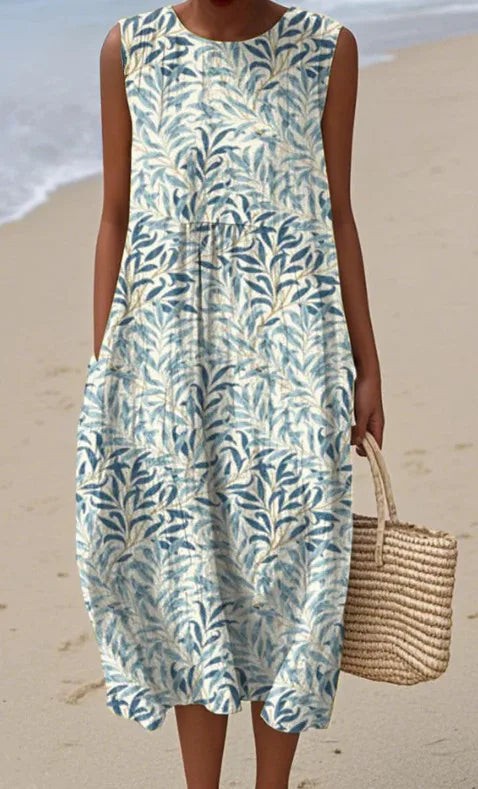 Adelina | Floral Patchwork Long Summer Dress