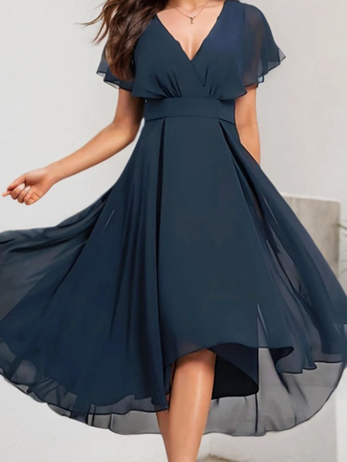 Beverley | Elegant Chiffon Dress – Flowy, Flattering & Timelessly Beautiful