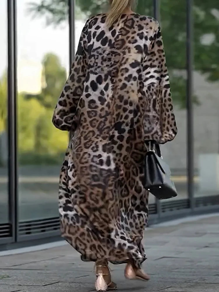 Leona | Elegant Animal Print Kaftan – Flowy, Bold & Effortlessly Chic