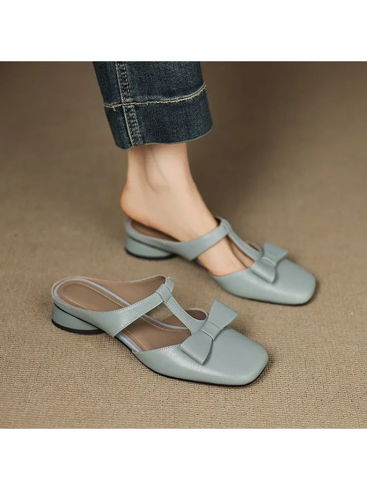 Lina | Square Toe Slippers