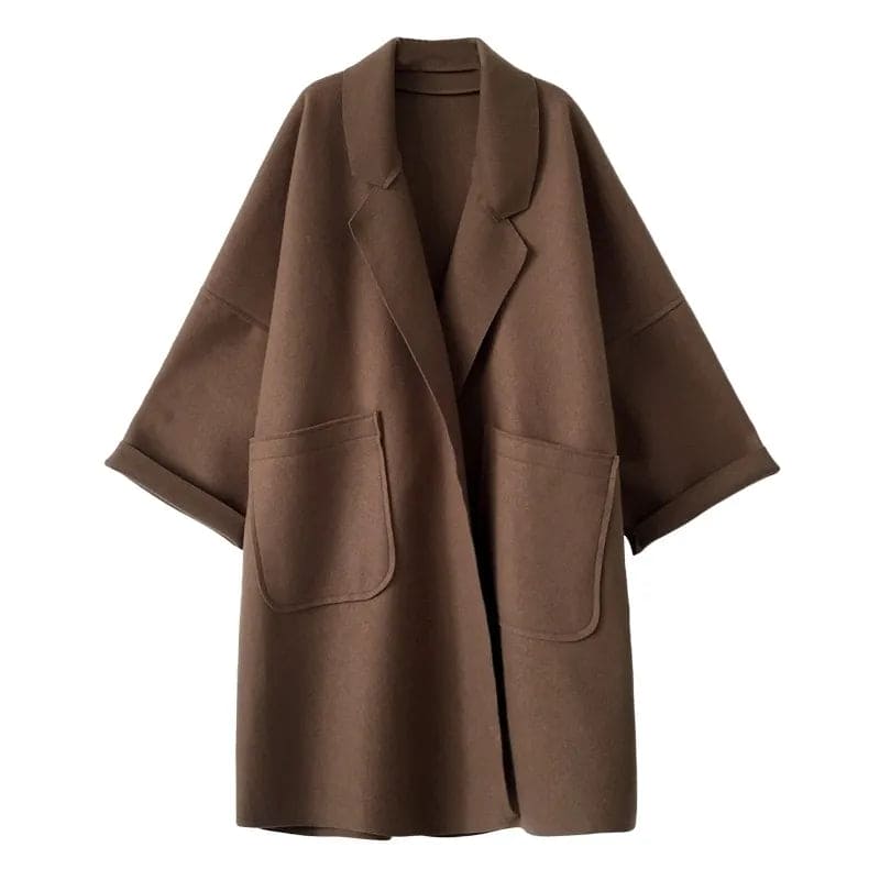 MAURA | Oversized Wool Blend Trenchcoat Jacket