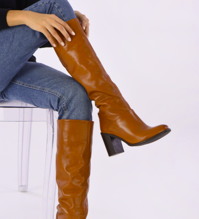 Linda | High Heel Leather Boots