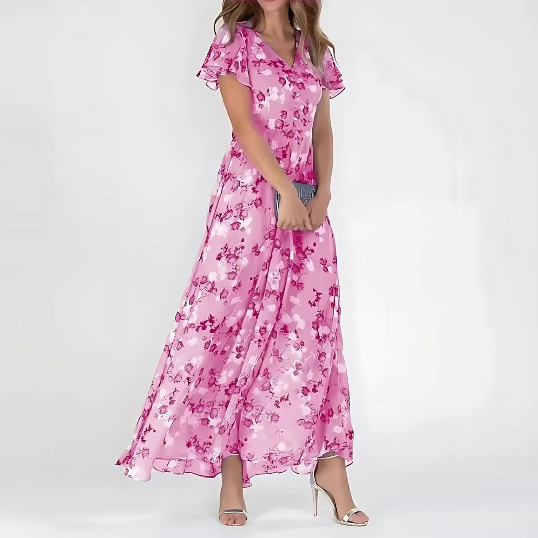 Daisy | Glamorous Tummy Flattering Dress - Light, Flowy & Graceful