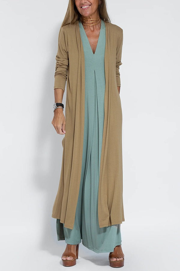 Susanne | Stylish Comfortable Maxi Dress + Free Cardigan