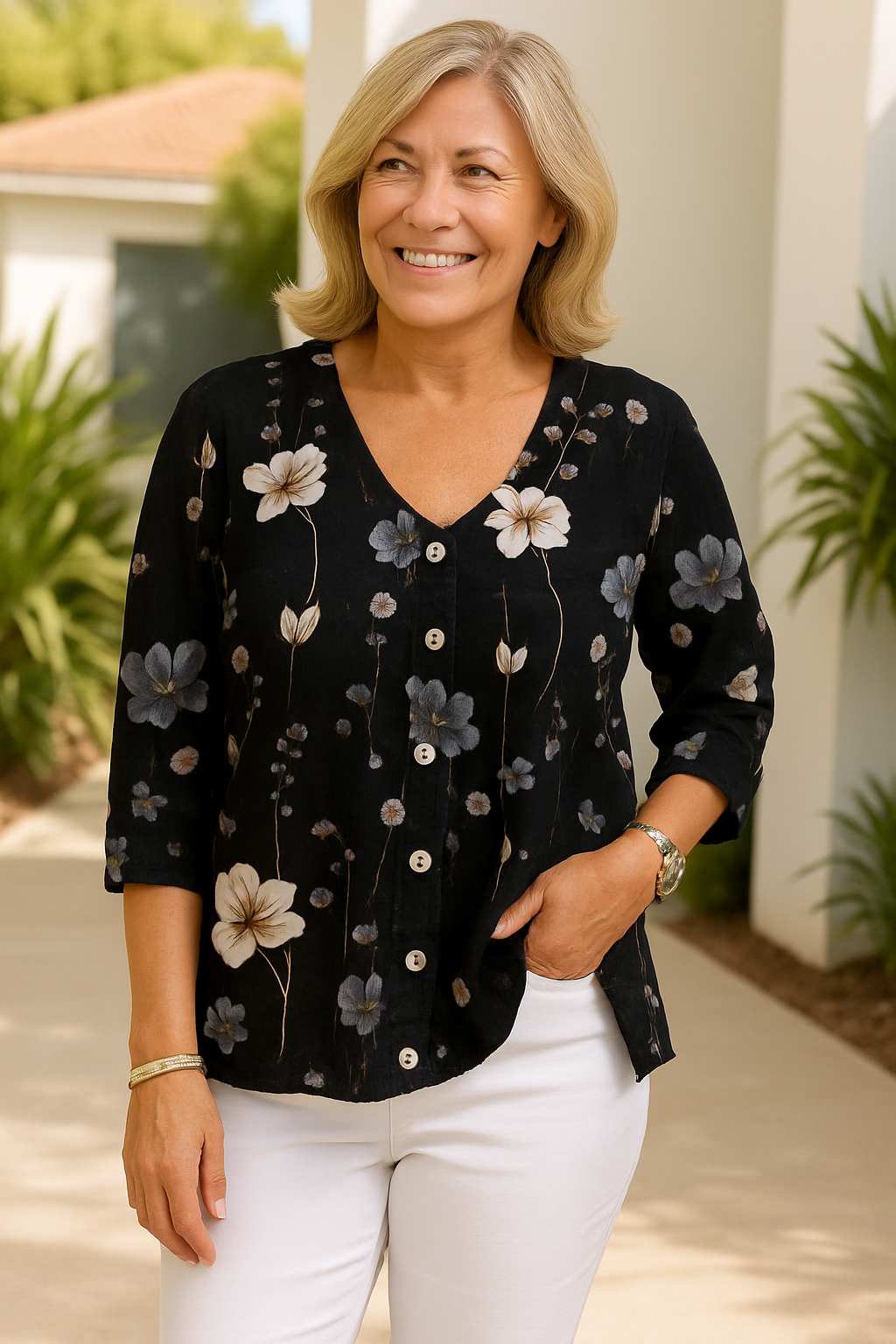 Barbara | Breathable Floral Top