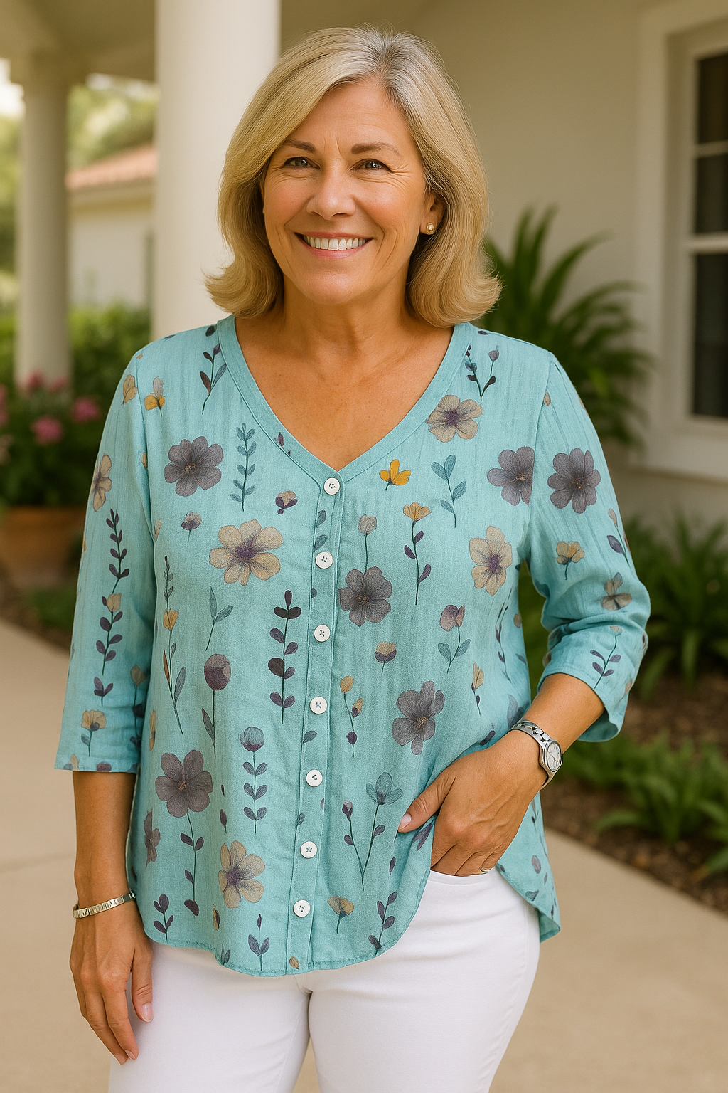 Barbara | Breathable Floral Top