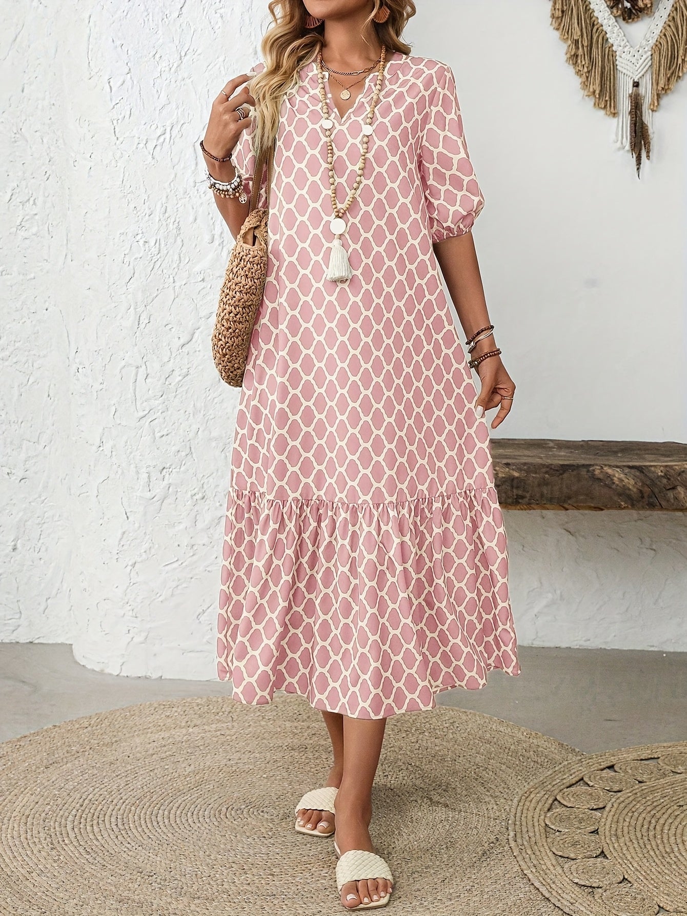 Terri | Elegant Ruffled Midi Dress