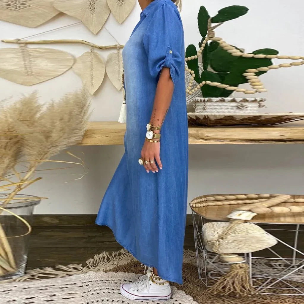 Gloria | Comfortable Relaxed Denim Dress