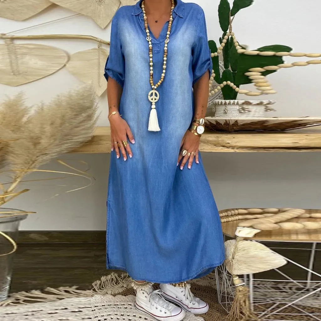 Gloria | Comfortable Relaxed Denim Dress