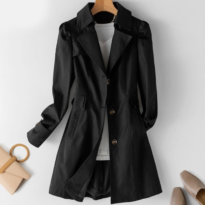 Marit | Women's Button Down Trench Coat | Long